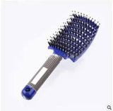 Hairbrush Anti Klit Brushy Haarborstel Women Detangler Hair-Blue-104