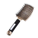 Hairbrush Anti Klit Brushy Haarborstel Women Detangler Hair-Goldenblack-62