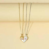 Heartbeat Magnetic Heart Necklace Love Couple Jewelry-3