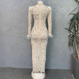 High-end Rhinestone Stretch European And American Slim-5