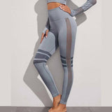 Hollow Breathable Yoga Pants-Gray-9