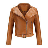 Hooded Fur Lining Coat Motorcycle-Camel-7