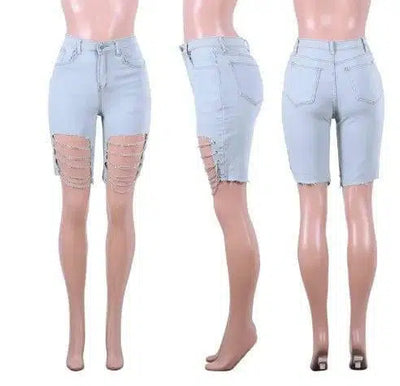 Irregular broken chain jeans-Lightblue-8