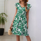 Chic Green and White Dress for Summer-Green-5