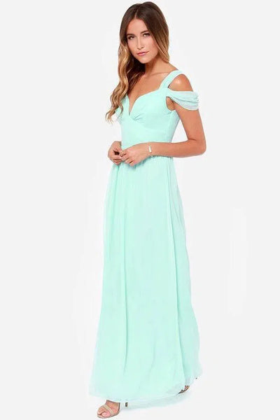 Long Floor Length Elegant Greek Style Chiffon Pleated Dress-6