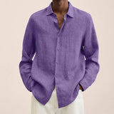 5XL Men's Cardigan - Comfortable & Stylish Layering-Purple-7