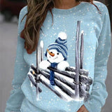 Long Sleeve Round Neck Christmas Style Sweaters Women's-1