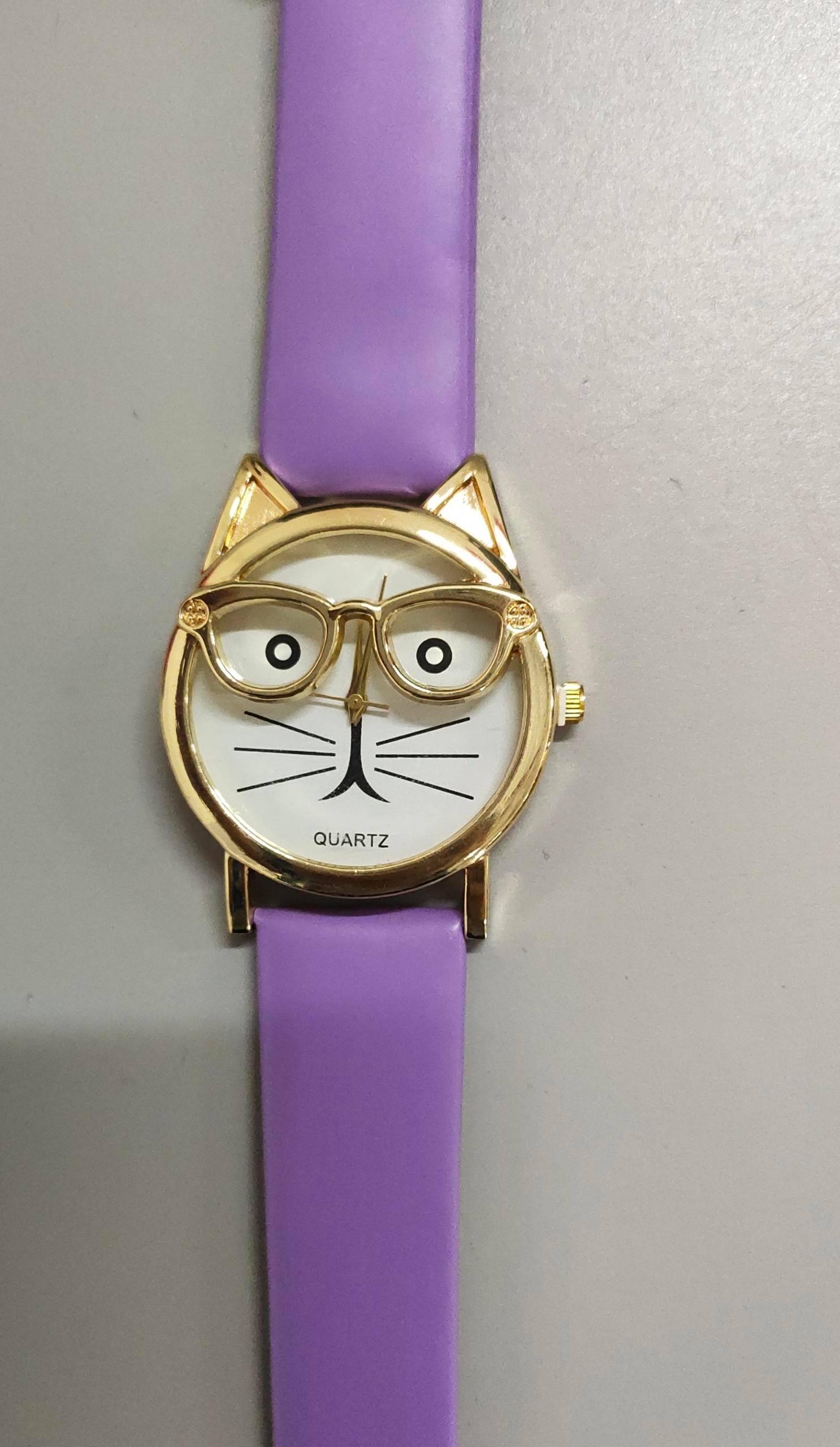 Lovely Cartoon Children Watch-Purple-11