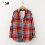 LOVEMI - Lovemi - Autumn Ten-Color Plaid Shirt Women'S Long-Sleeved