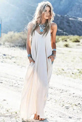 Chic Summer Beach Dress: Strapless & V-Neck-2