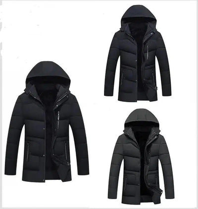 Cotton coat warm thick cotton coat men's cotton hooded-1