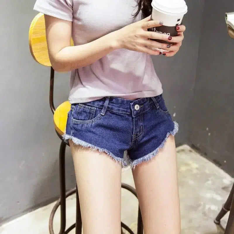 LOVEMI - Lovemi - Cutoff Hem Denim Shorts