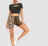 LOVEMI - Lovemi - Fashion sexy leopard print hip shorts