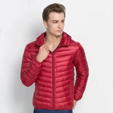 Fashionable And Simple Men's Lightweight Down Jacket-Red-2