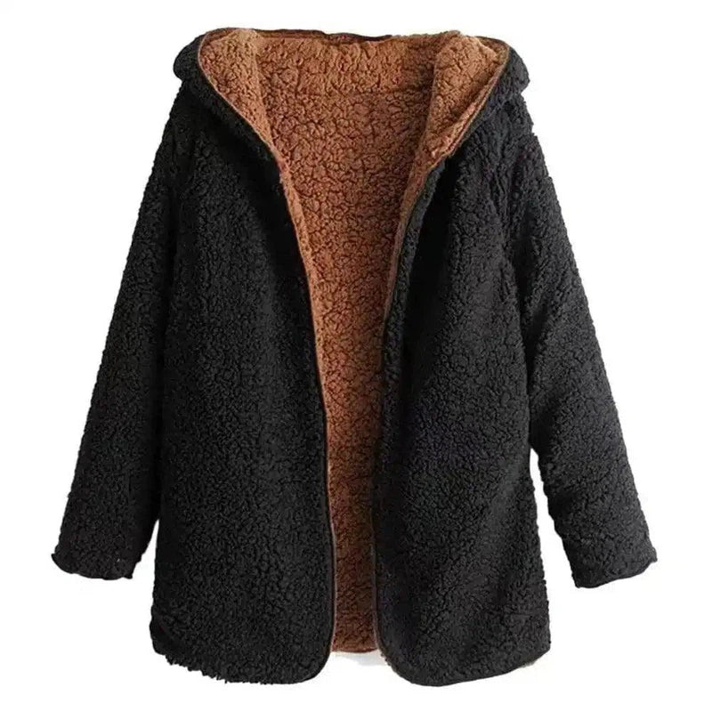 LOVEMI - Lovemi - Hooded lamb fur coat loose texture female coat