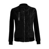 Solid color fashion zipped-Black-5