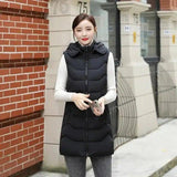 Korean women's down padded jacket-Black-5