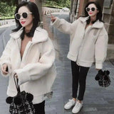 LOVEMI - Lovemi - Lamb hair coat thick fur one locomotive female