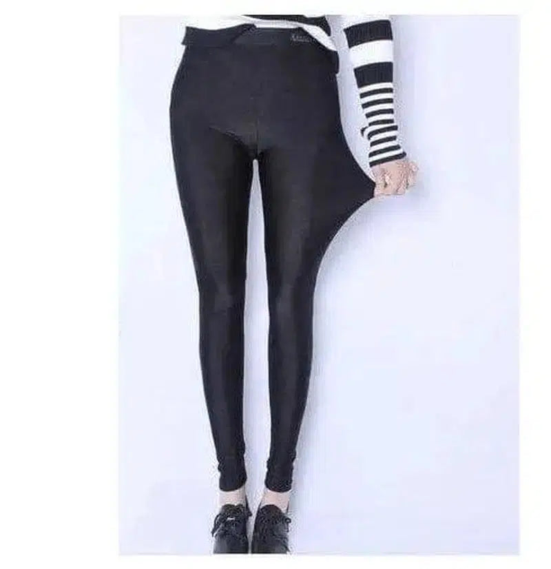 LOVEMI - Lovemi - Large Size Glossy Pants Full-Length Legging