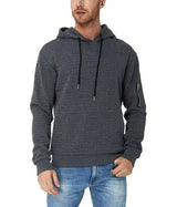 Long Sleeve Hoodie Zip Pocket Hooded Sports Jacket-Dark grey-4