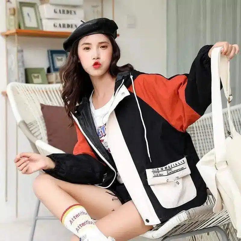 LOVEMI - Lovemi - Loose Student Fashion Casual Hooded Baseball