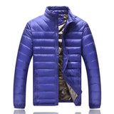 Men's light down jacket men's stand collar winter jacket XL-Sapphire-8