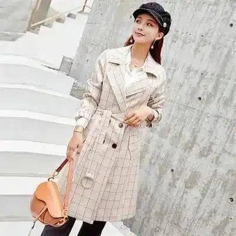 LOVEMI - Lovemi - Mid-length cardigan long-sleeved trench coat