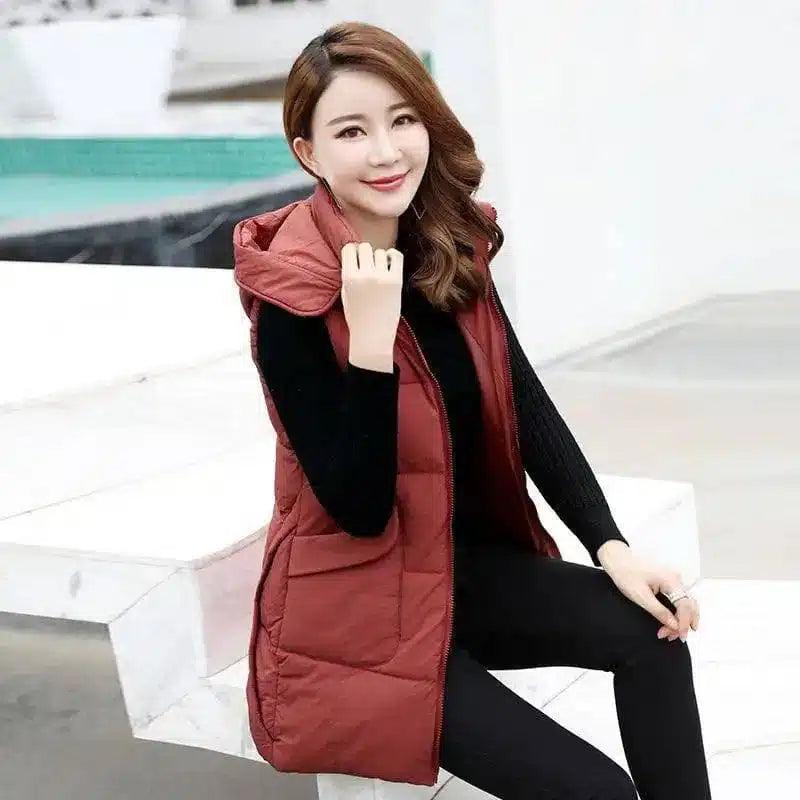 LOVEMI - Lovemi - Mid-length down cotton vest