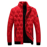 Mobility group new long-sleeved smart fever down coat before-Red-1