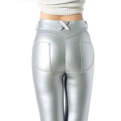 LOVEMI - Lovemi - Peach Hip Leather Pants