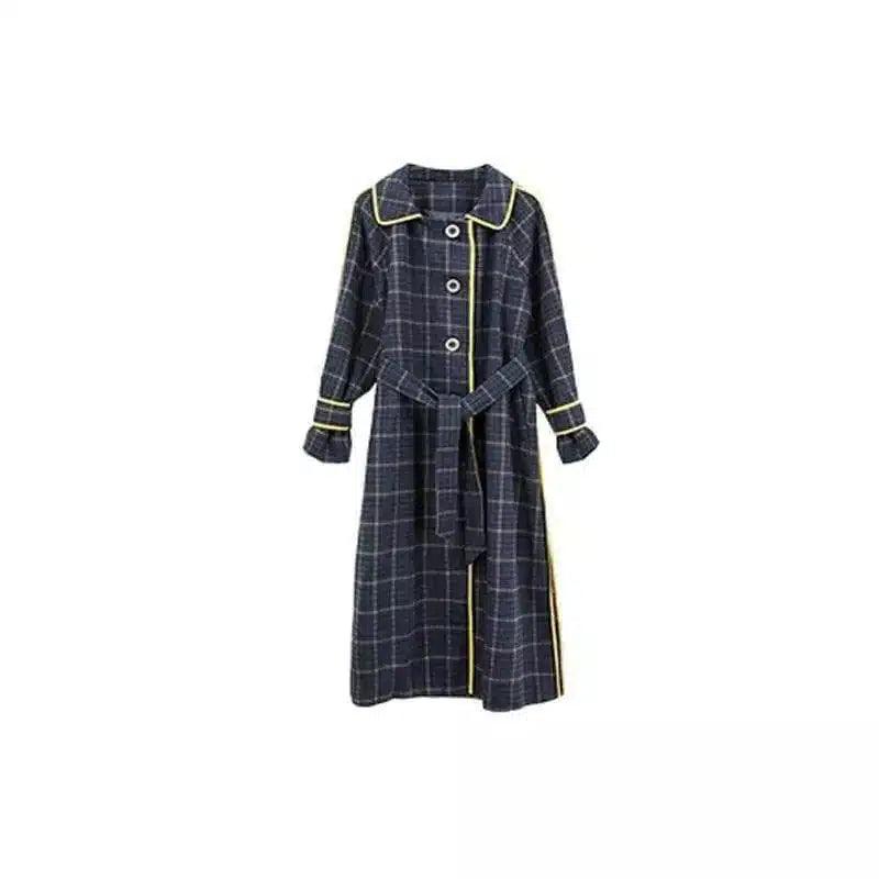 Plaid woolen coat-Lattice-1