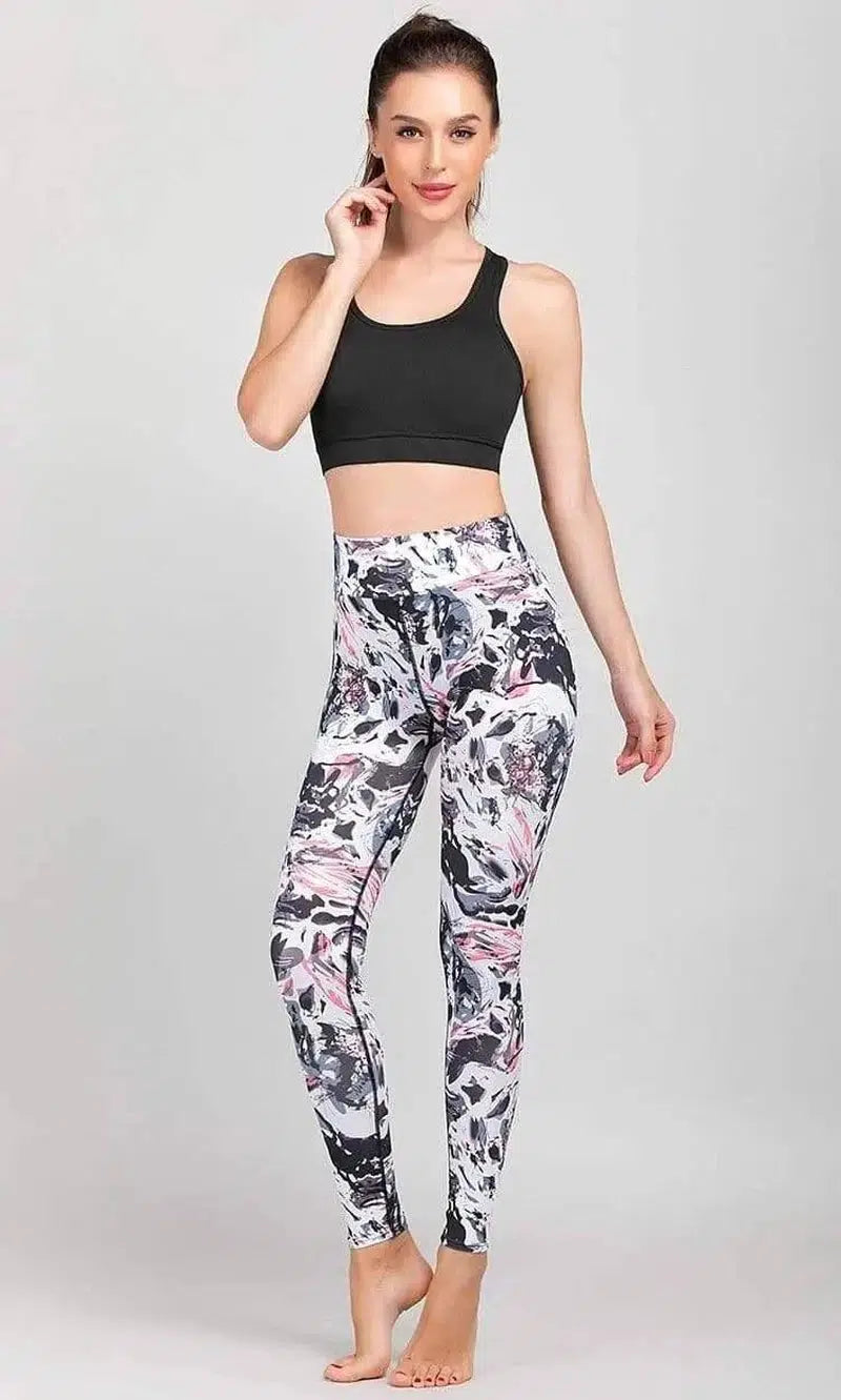 Print yoga running pants-87color-3