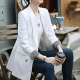 Slim suit jacket-White-1