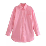 LOVEMI - Lovemi - Solid Color Casual Shirt Girls Top