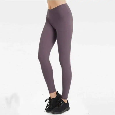 Vibrant Bright Running Pants for Women-Bean Paste Purple-5