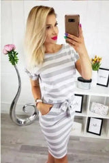 Striped Dress-gray-19