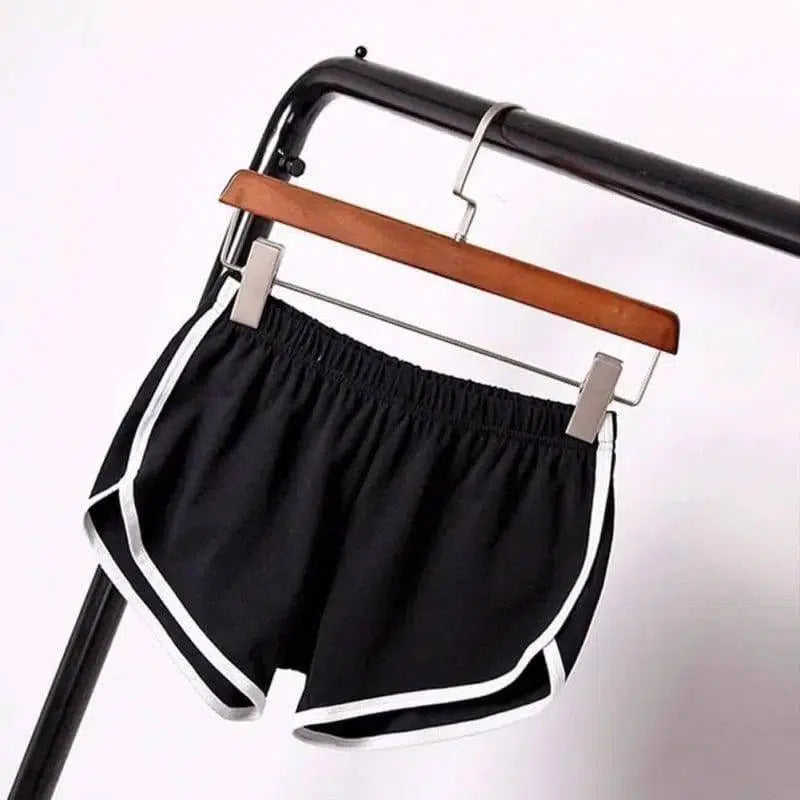 Summer Shorts Women Casual Shorts Workout Waistband-black-15