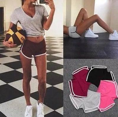 Summer Shorts Women Casual Shorts Workout Waistband-3