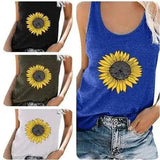 LOVEMI - Lovemi - Sunflower print sleeveless T-shirt