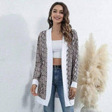 LOVEMI - Lovemi - Tie-dye Christmas Leopard Print Knitted Cardigan