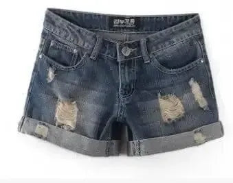 Torn Denim Shorts For Women-15