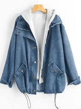 LOVEMI - Lovemi - Two-piece denim hooded jacket