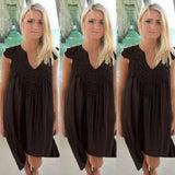 Upgrade Your Look with Our Chiffon Sleeve Dress -Black-74