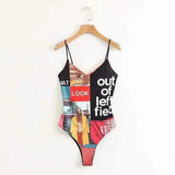 Women's Printed One-Piece Swimsuit-S-1