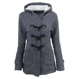 LOVEMI - Lovemi - warm winter fur collar jackets women new horn