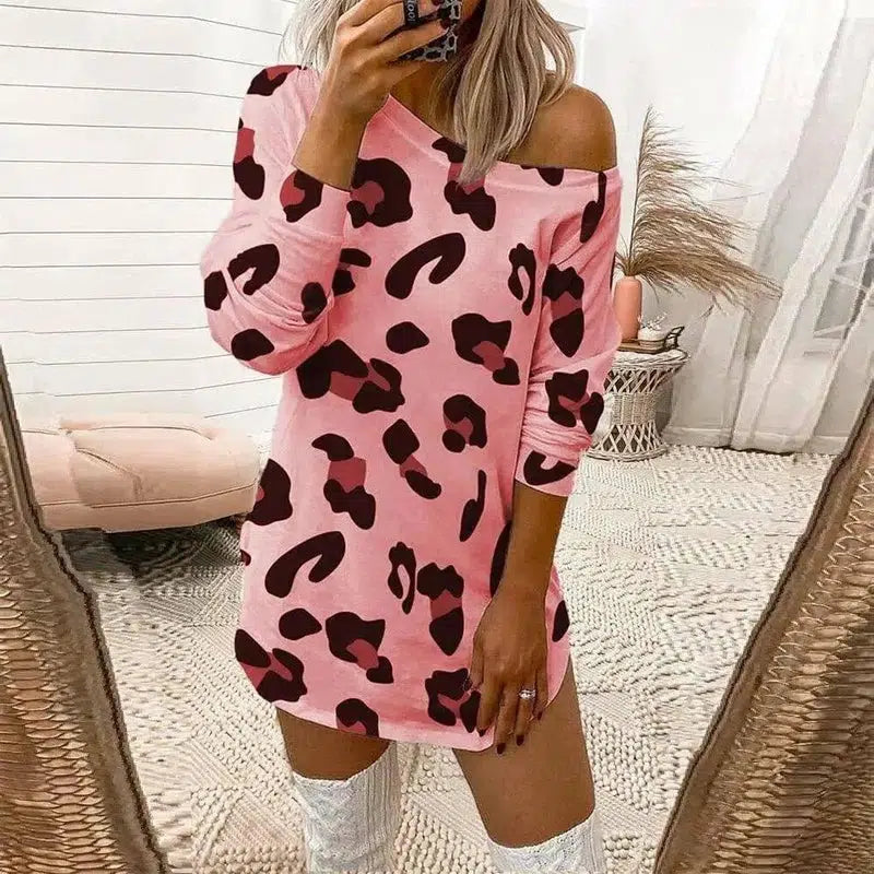 Stylish Cow Print Dresses for Every Occasion-Pink leopard print-3