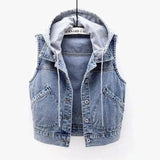 LOVEMI - Lovemi - Women's Denim Vest Short All-match Loose-fitting