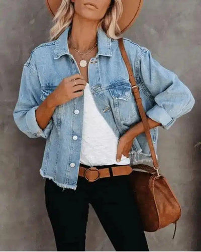 Womens Casual Denim Jacket-1