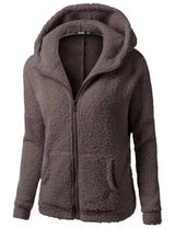 Women's Fashion Jacket Hooded Sweater Sweater-Coffee-2