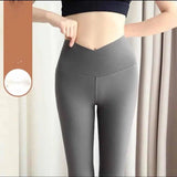 Women's Thin High-waisted Shark Skin Leggings-B-3